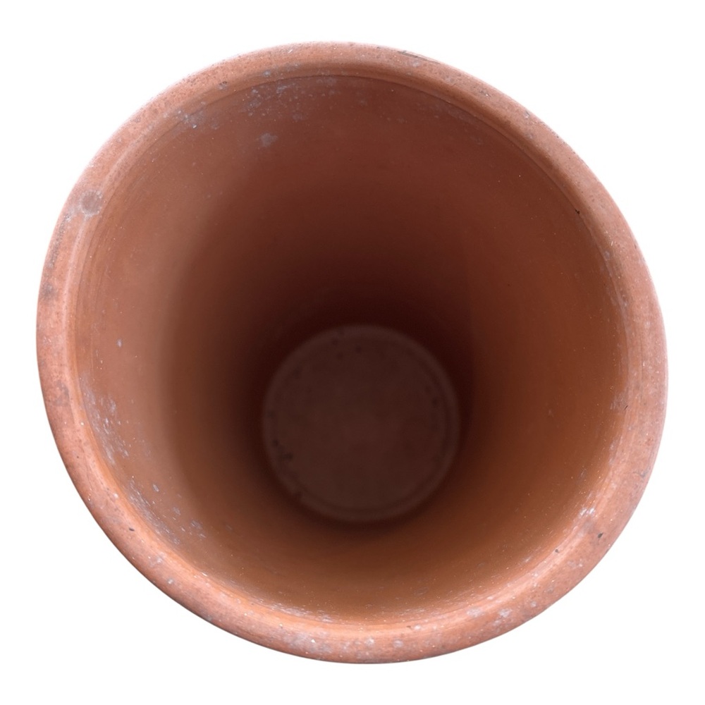 VINTAGE DOMINION POTTERY TERRACOTTA CLAY WINE COOLER EMBOSSED BARWARE 9.75” X 5” - Picture 3 of 4